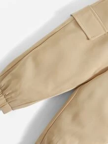 SHEIN Baby Girl Letter Graphic Tank Top & Belted Pants - Multicolor - View 4