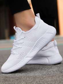 男士時尚運動鞋運動鞋防滑步行鞋輕盈透氣網面跑步鞋