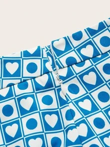 Tartagain 心和幾何印花半身裙