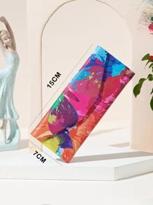 1 Pieza Estuche Plegable De Gafas Con Forma De Triángulo Para Mujeres Con Diseño De Berenjena Y Dibujo Colorido