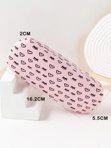 Estuche para gafas con lindo estampado de corazones - Rosa - Ver 4