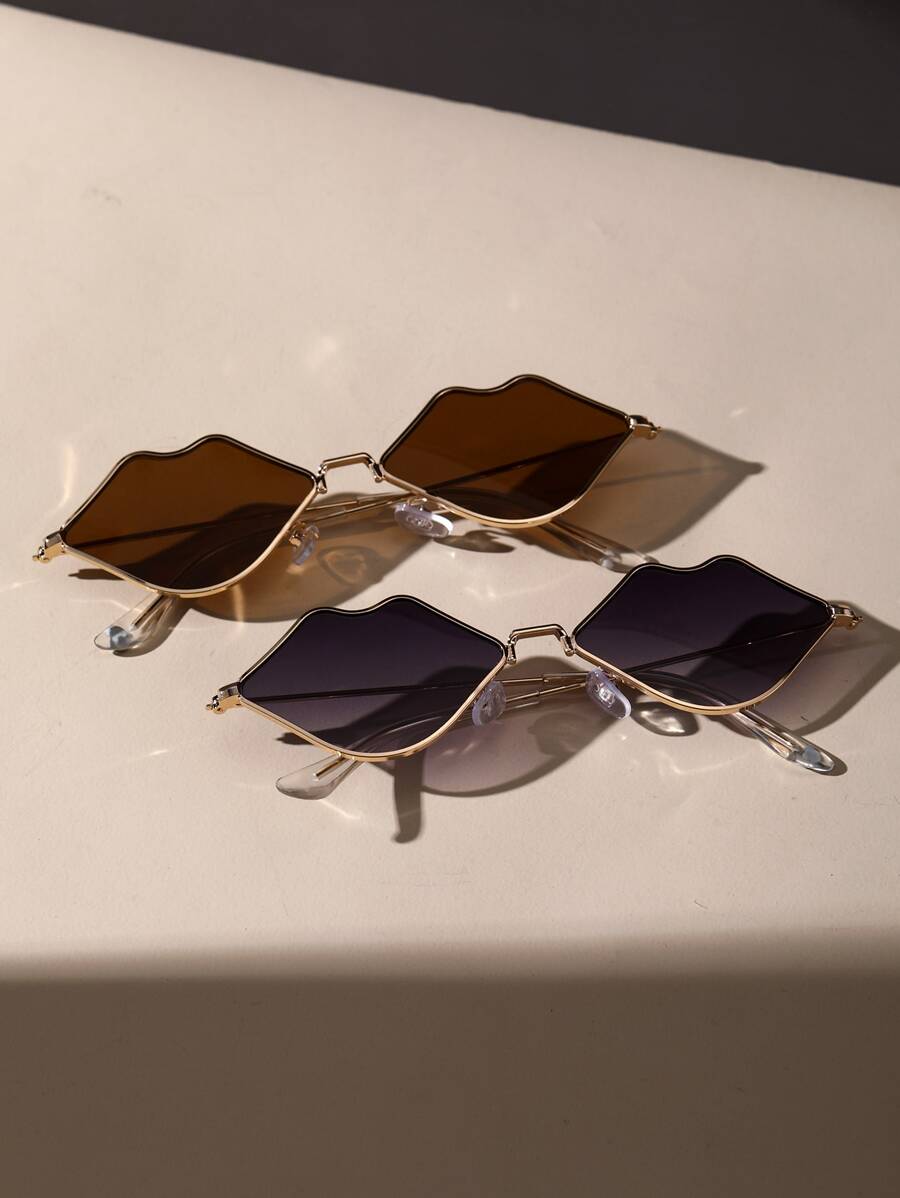 2副嘴唇形狀太陽眼鏡 - 彩色 - 查看 1