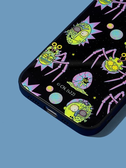 Rick and Morty | ROMWE Funda para móvil calle con estampado de dibujos animados