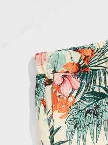 Manfinity BRENVOR 宽松男士热带印花抽绳腰短裤