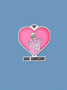 POMOi 1 hoja Pegatina para portátil calle con patrón de esqueleto - Multicolor - Ver 1