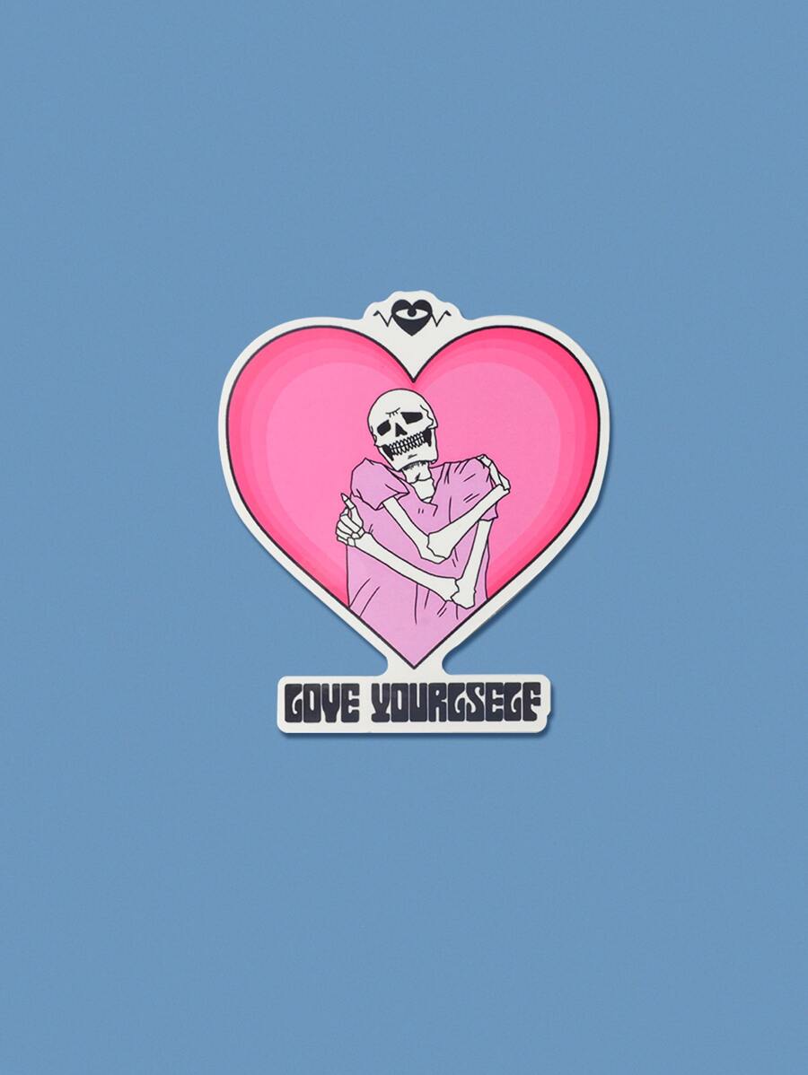 POMOi 1 hoja Pegatina para portátil calle con patrón de esqueleto - Multicolor - Ver 1