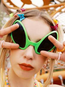 ROMWE Street Life Alien Design Frame Fashion Glasses - Green - View 3