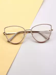Cat Eye Eyeglasses - Grey - View 1