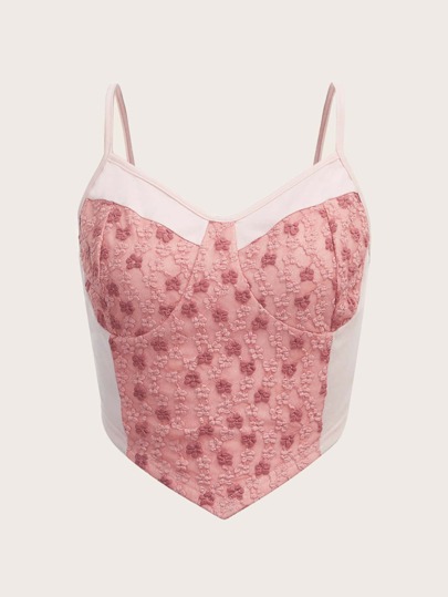 كامي بطباعة أزهار ألوان متباينة