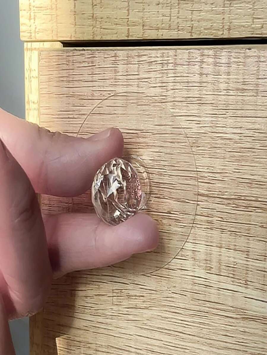 1 pieza perilla de cajón con diseño de diamante - transparente - Ver 1