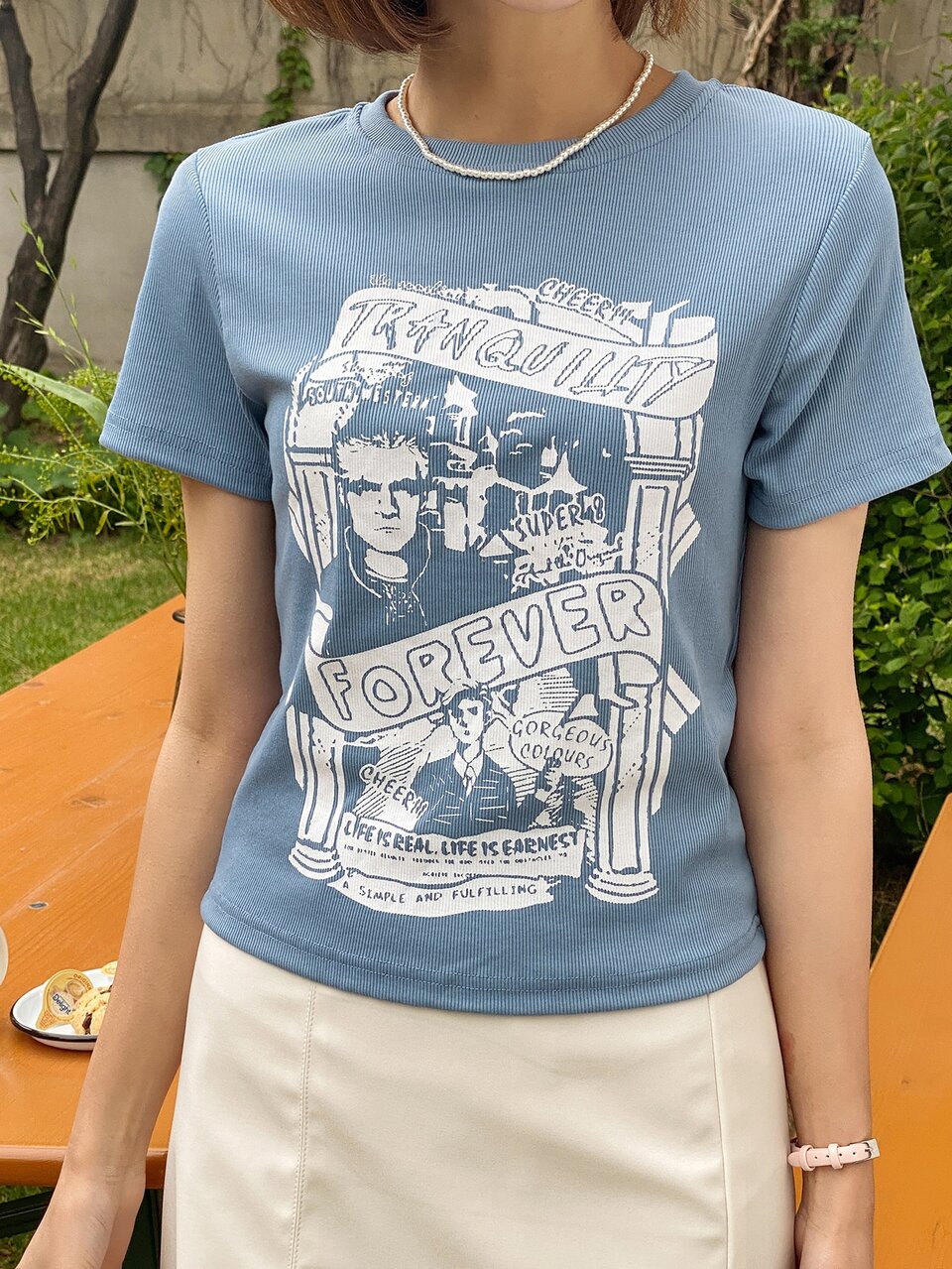Figure & Slogan Graphic Tee
