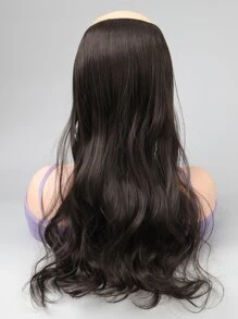 Natural Long Curly Synthetic Hair Extension - Brown - View 4