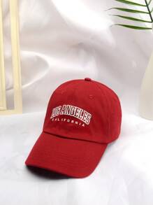 Letter Graphic Baseball Cap Street - Red - View 1
