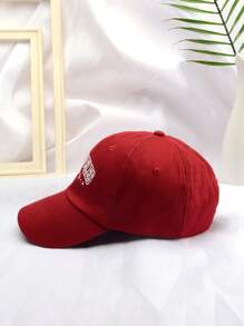 Letter Graphic Baseball Cap Street - Red - View 2