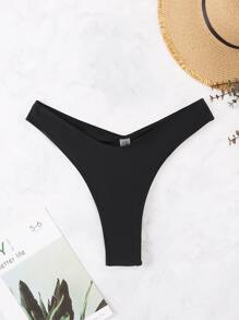 SHEIN Swim Summer Beach Scrunch Butt Bikini Bottom - Black - View 7