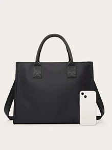 zijinling Minimalist Top Handle Bag - Black - View 5