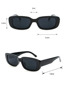2pairs Square Frame Fashion Glasses Casual Sunglasses Beach Sun Glasses For Summer Beach Vacation,Outdoor,Travel