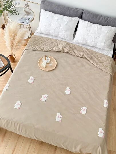 1pc Rabbit Patch Decor Bedspread