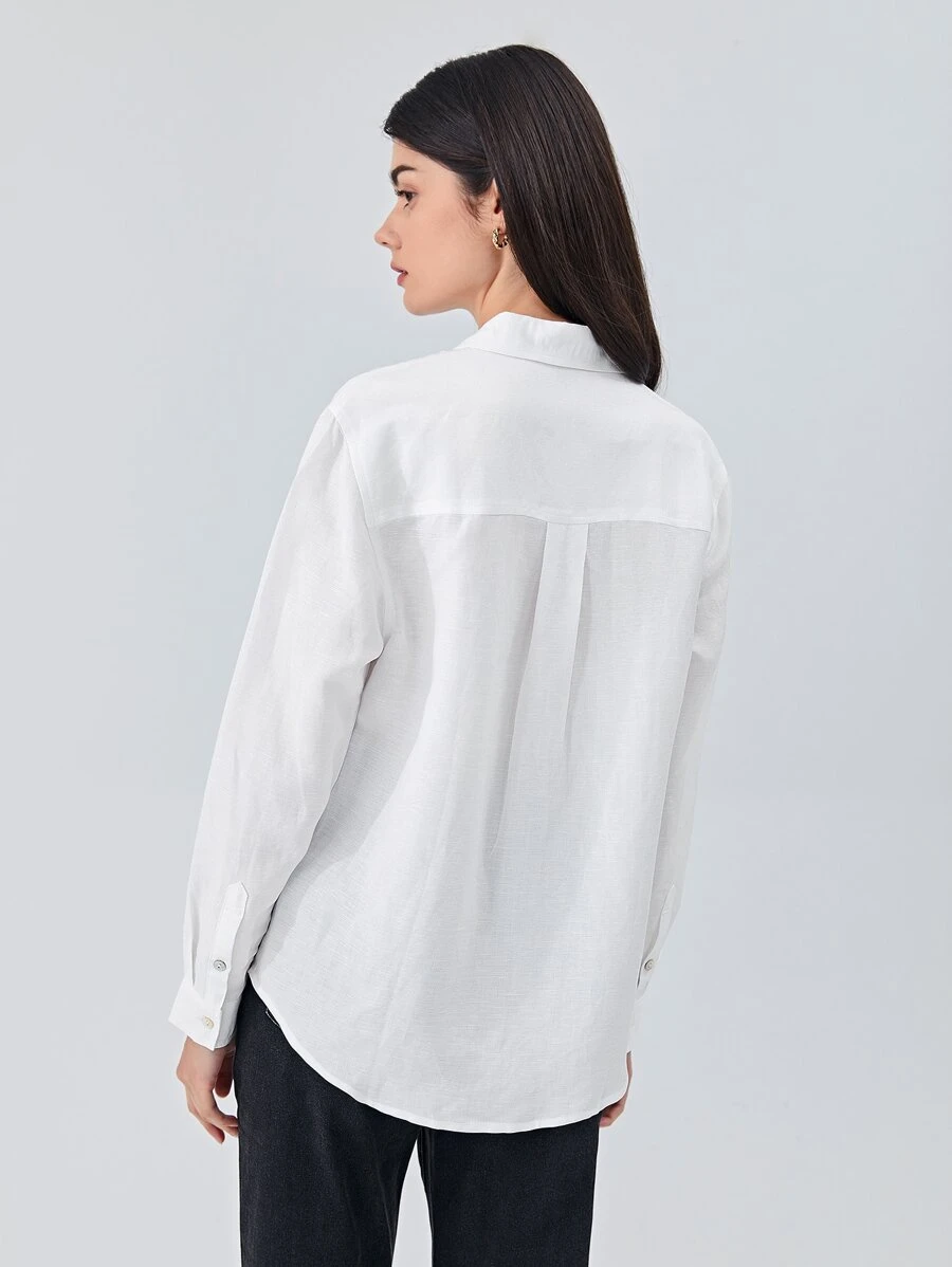 MOTF PREMIUM LINEN STRAIGHT FIT SHIRT