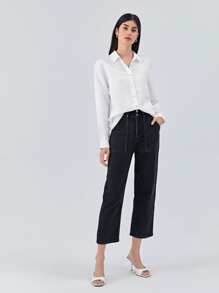 MOTF PREMIUM LINEN STRAIGHT FIT SHIRT