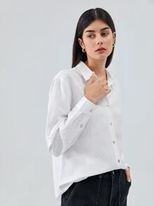 MOTF PREMIUM LINEN STRAIGHT FIT SHIRT