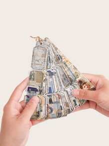 1pack Random Retro Pattern Sticker - Multicolor - View 3