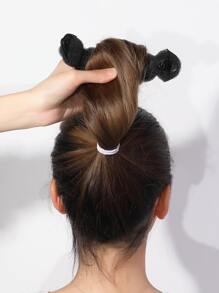 Drawstring Decor Hair Tie - Black - View 2
