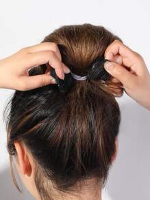 Drawstring Decor Hair Tie - Black - View 3