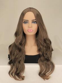 Long Body Wave Synthetic Wig - Light Brown - View 1