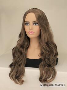 Long Body Wave Synthetic Wig - Light Brown - View 2