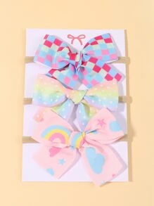 3 cái nơ trang trí tóc cho bé - Nhiều màu - Xem 1