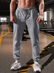 Manfinity Sport Corelite Men Lightning Print Sports Trousers - Grey - View 4