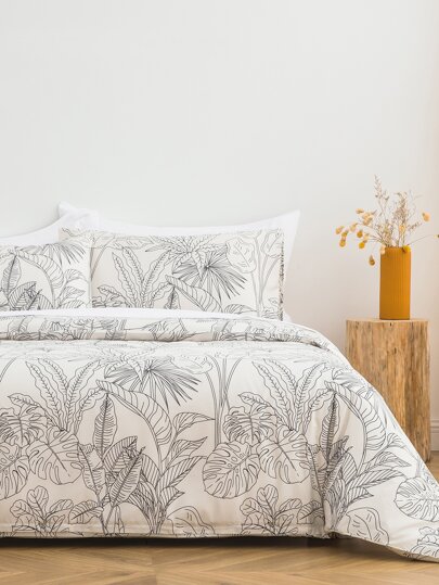 Soft Microfiber Duvet Cover Set With Floral Patterns - Best 2/3 Pieces Quilt Comforter Cover Bedding Set - Includes 1 Duvet Cover And 1/2 Pillowcases - Cheap And High Quality For Twin King Single Queen Double Full Size Doona Quilt Cover