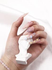 盒 24 種/2000 顆美甲樹脂珍珠珠花形鋼珠 - 彩色 - 查看 4