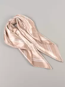 1pc Women's Cashew Pattern Printed Scarf, Fashion Headscarf, Suitable For Travel, Evening Party - Camel - View 3