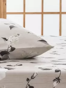 2/3 Pcs Soft Fitted Sheet Sets - Floral Sheet Set 1/2 Pillowcase And 1 Mattress Protector (30cm / 12in Deep) Modern Mattress Cover Or Bed Pad Pillow Cover For All Bed Sizes Twin Full Queen King Single Double Bedding Set