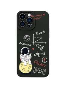 1个宇航员图案手机壳，兼容 15 Pro Max、小米和三星，国际版，非国内版 - 黑色 - 查看 3