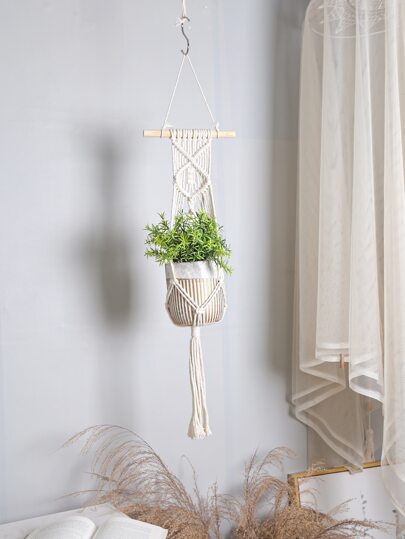 حامل نبات منسوج قطعة واحدة