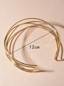 Minimalist Cuff Choker - Vàng - Xem 4