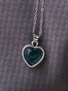 Collar colgante de corazón - Multicolor - Ver 3