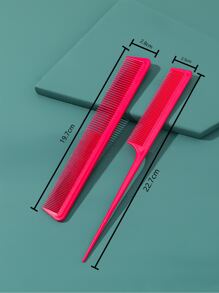 一套梳子，包括一把纯色尖尾梳和一把长柄梳，发刷，顺发梳，球形梳，迷你发刷套装，木梳，发刷，梳子，后梳，发刷，边缘梳，发刷套装，梳子，迷你发刷，顺发梳，美发工具，美发用品，护发，卷发梳，理发师，理发配件，美发设备，旅行必备，发型，美发，发刷，后梳，造型梳，卷发梳，边缘梳，发梳，梳子，发刷套装，梳子，卷发梳，顺发梳，女士发刷，头发，旅行，美发产品，美发工具，美发用品，理发师，理发配件，理发店，美发设备 - 玫紅色 - 查看 4