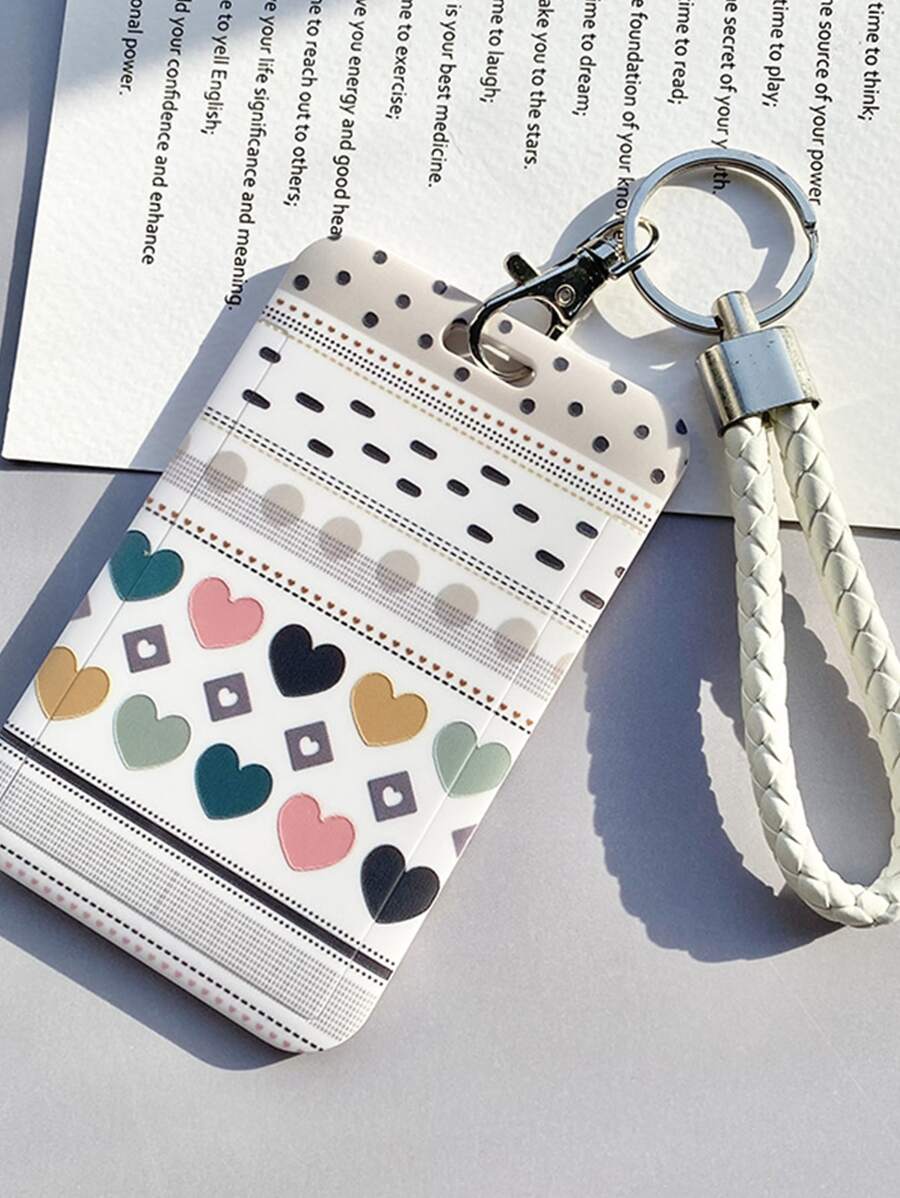 1入組愛心圖案卡套帶手掌繩索