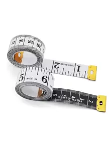 1 pieza de cinta métrica simple, regla de escala de costura de cuerpo suave de doble cara de PVC de 150 cm para uso diario - Blanco y Negro - Ver 4