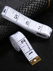 1 pieza de cinta métrica simple, regla de escala de costura de cuerpo suave de doble cara de PVC de 150 cm para uso diario - Blanco y Negro - Ver 5