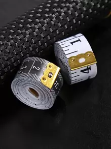1 pieza de cinta métrica simple, regla de escala de costura de cuerpo suave de doble cara de PVC de 150 cm para uso diario - Blanco y Negro - Ver 7
