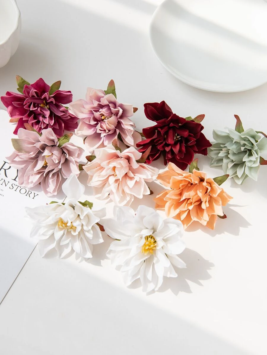 5 cái Phối màu Mini Hoa nhân tạo Lụa Thược dược Heads Mùa thu Đồ trang trí Cái bình hoa Đối với Năm mới Món quà Ngoài trời Sân vườn Lễ cưới Bó hoa Phòng khách DIY Kẹo hộp Vòng hoa Fake Thực vật Vật dụng trong nhà Các sản phẩm - Nhiều màu - Xem 1