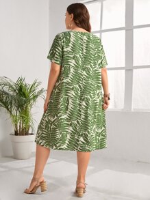 EMERY ROSE Đầm Plus Size Nhiệt đới Boho - Nhiều màu - Xem 2