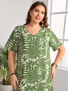 EMERY ROSE Đầm Plus Size Nhiệt đới Boho - Nhiều màu - Xem 3