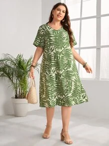 EMERY ROSE Đầm Plus Size Nhiệt đới Boho - Nhiều màu - Xem 5