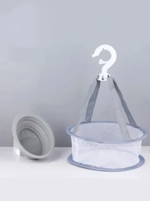 1pc Gray Makeup Brush Cleaning Tool Set Including A Portable Bag, Brush Cleaner And Drying Rack, Perfect For Travel - Grey - View 1